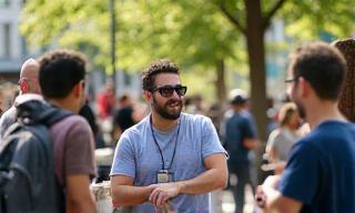A small group of people enjoying a casual outdoor meetup in Denver.