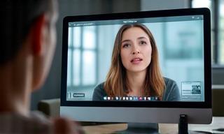 Person presenting during an online webinar about productivity.